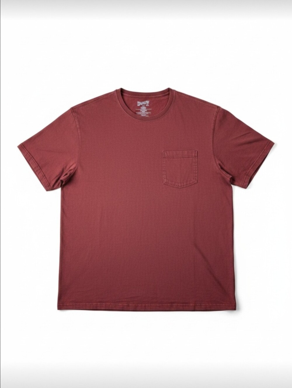 Duluth Trading Co Longtail T Shirt Men's 2XL Burgundy Red Pocket Relaxed Fit